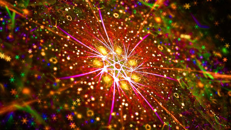 fractal, pattern, glow, bright, colorful, 4k