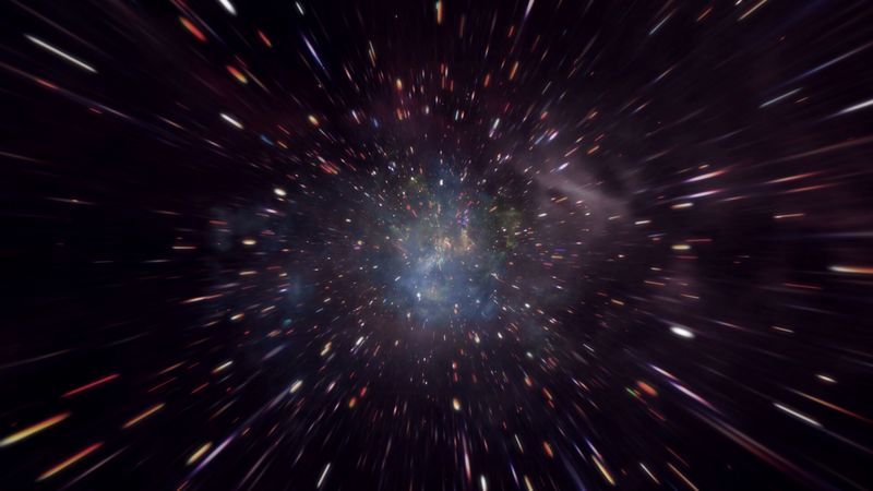 cosmic explosion, shards, sparks, smoke, abstraction, 4k
