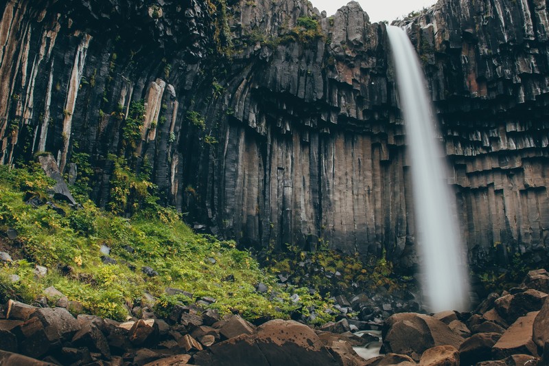 landscape, nature, rocks, waterfall