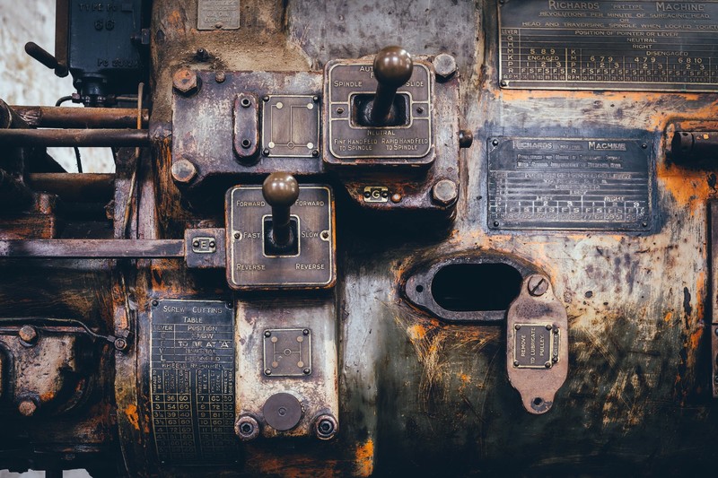 old, levers, machine