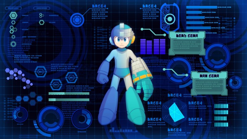 Mega Man, video games, video game art, blue eyes, blue