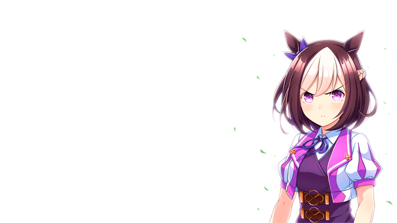 Uma Musume Pretty Derby, simple background, anime, anime girls, Special Week (Uma Musume), umamimi