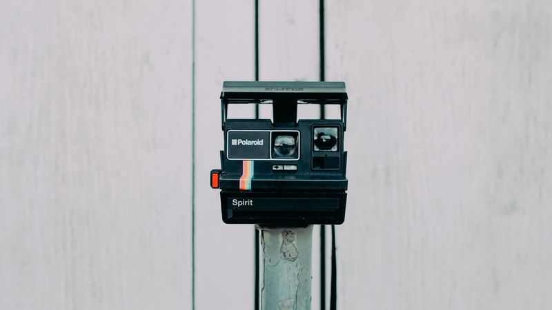 camera, polaroid, old, photography, 4k