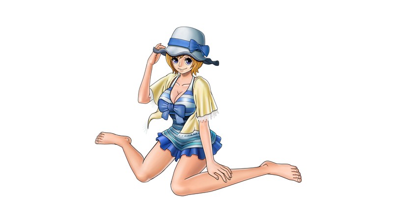 One Piece, anime, white background