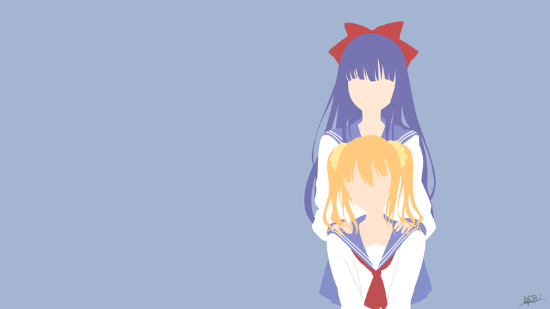 Poputepipikku, Popuko, Pipimi, anime girls, minimalism