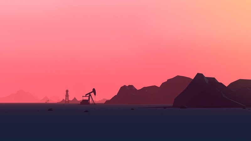 low poly, digital art, mountains, desert, landscape, Mark Kirkpatrick