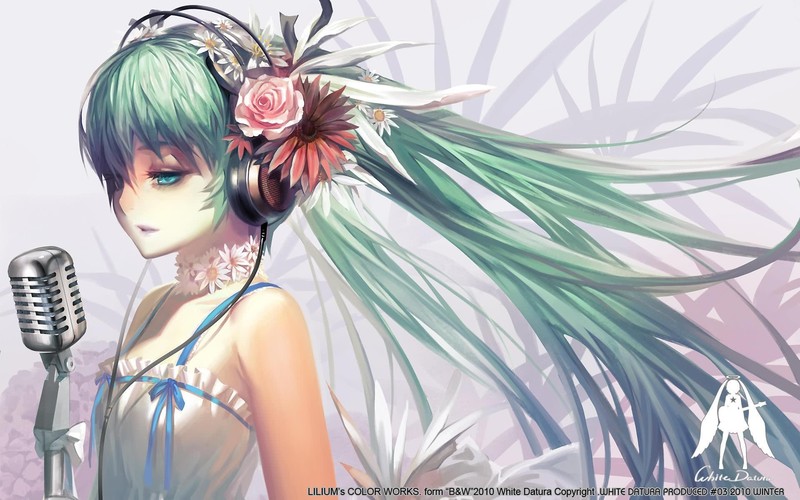 anime girls, blue hair, Hatsune Miku, Vocaloid, cyan hair
