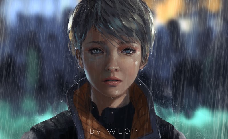 WLOP, anime girls, Detroit become human, video games, Detroit: Become Human, Kara (Detroit: Become Human), Quantic Dream