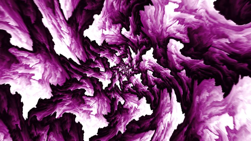 fractal, tangled, spots, abstraction, purple, 4k