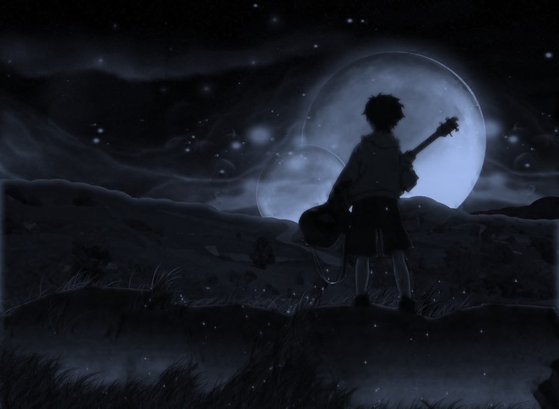 Moon, FLCL, dark, anime