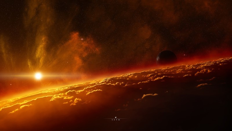 digital art, dark, space, space art