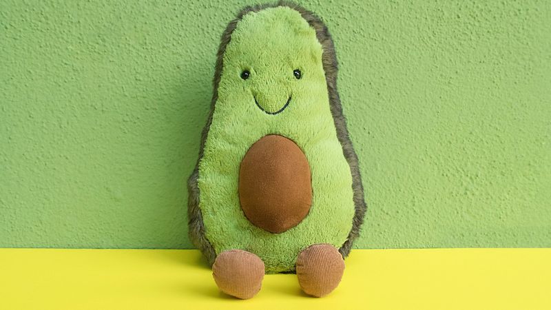 toy, teddy, avocado, cute, green, 4k