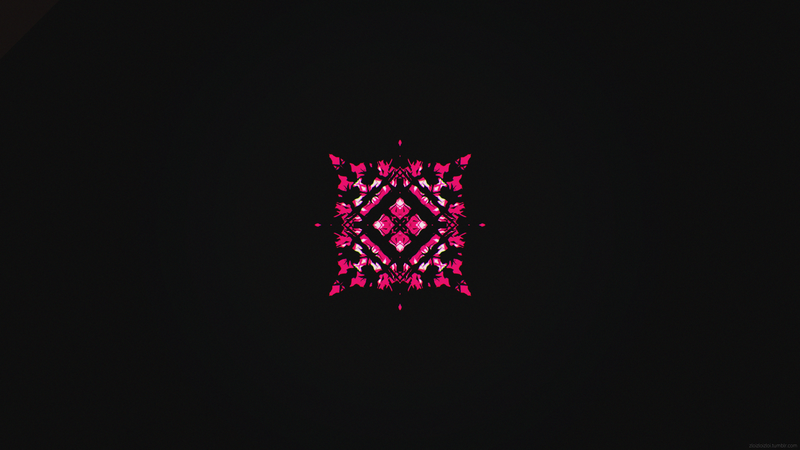 abstract, geometry, black background, pink