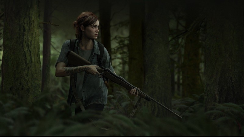 The Last of Us, The Last of Us 2, Ellie, video games, jungle, apocalyptic, rifles, forest