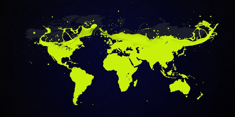 world map, paint splash, artwork, map