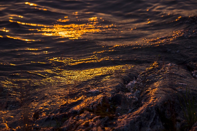 Karelia, nature, waves, rocks, water