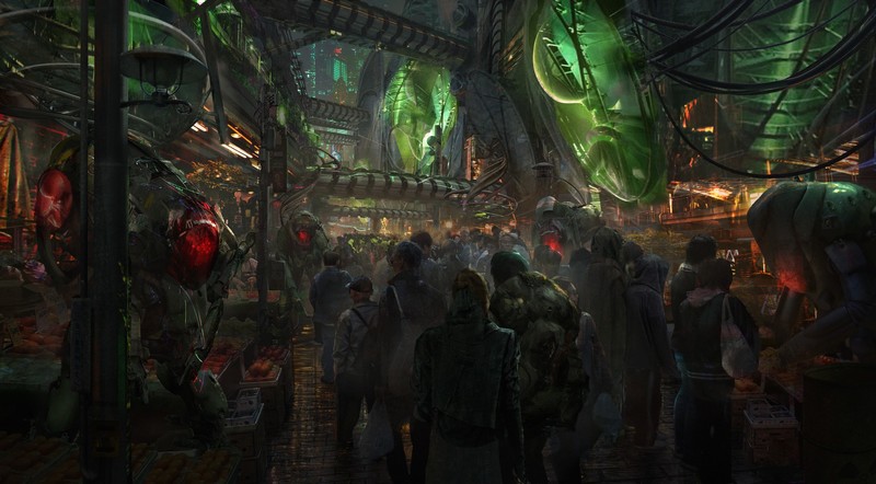 digital art, futuristic, science fiction, illustration, Eddie Mendoza