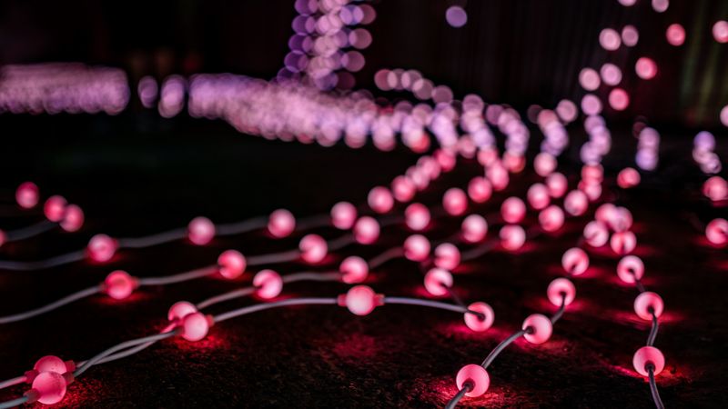 garlands, bulbs, light, glow, lights, 4k