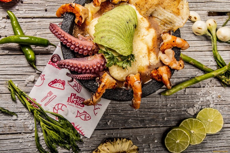 seafood, food, lemons, vegetables