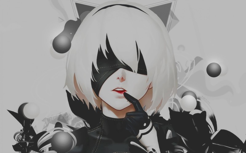 Yorha unit no.2 type b, Nier: Automata, cat ears, NieR