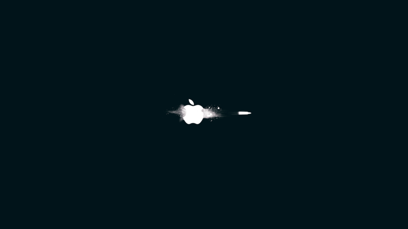 minimalism, apples, bullet, simple background