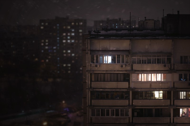 Russia, city, building, depth of field, cityscape