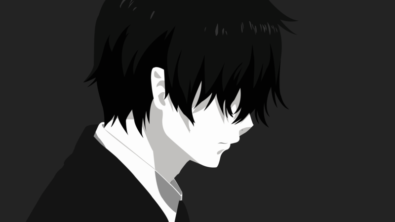Okumura Rin, Blue Exorcist, simple background, minimalism