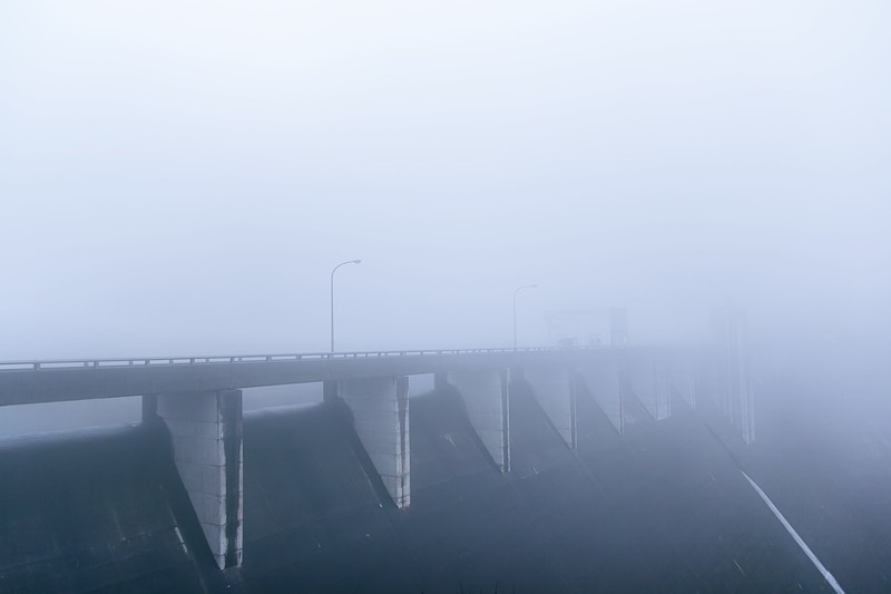 mist, bridge, simple background, white