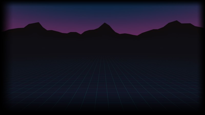 vaporwave, mountains, dark, minimalism