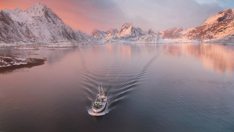 ship, Norway, vehicle, Lofoten