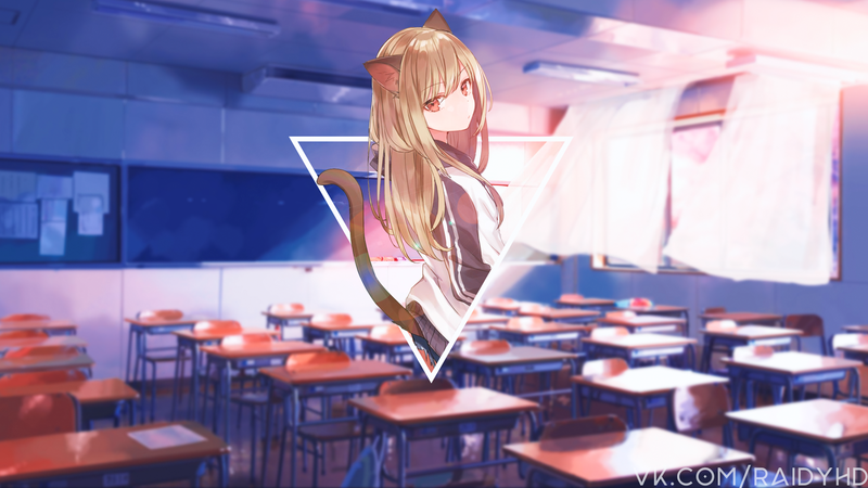 anime girls, picture-in-picture, anime