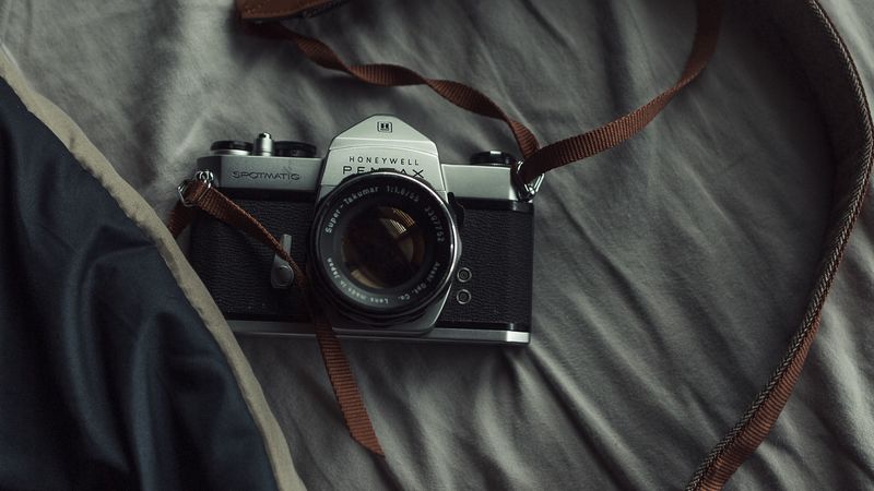 camera, lens, strap, photography, 4k