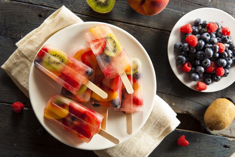 food, fruit, berries, popsicle