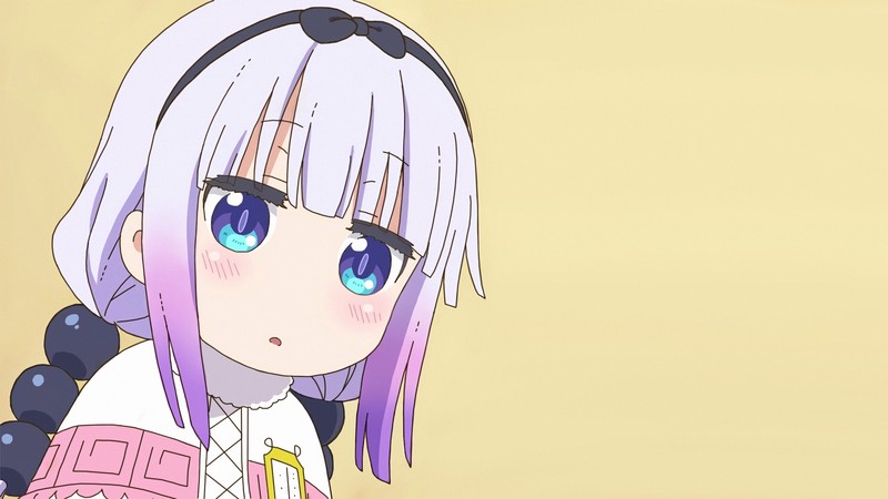 Kanna Kamui (Kobayashi-san Chi no Maid Dragon), anime girls, simple background, white hair, white skin, Kobayashi-san Chi no Maid Dragon, blue eyes, loli, bunny ears