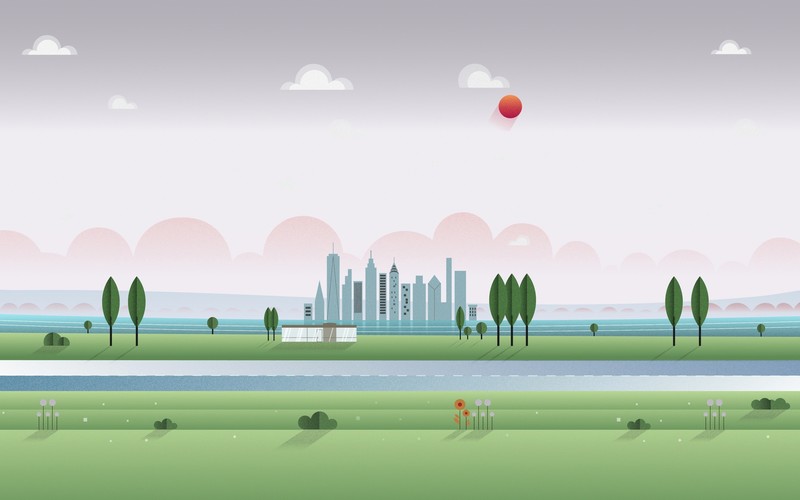 artwork, cityscape, digital art