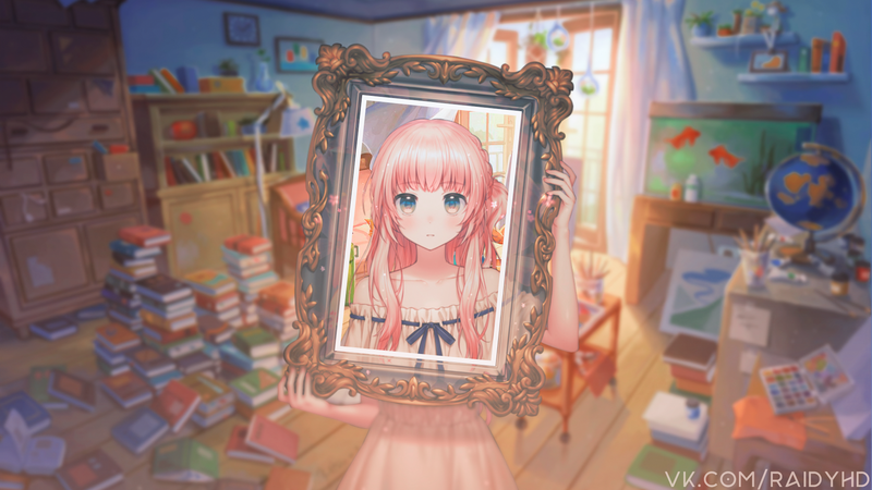 anime, anime girls, picture-in-picture