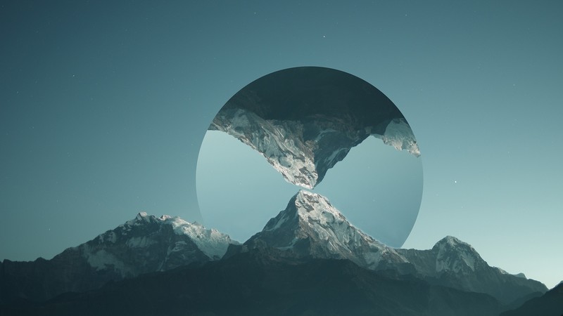 mountains, snow