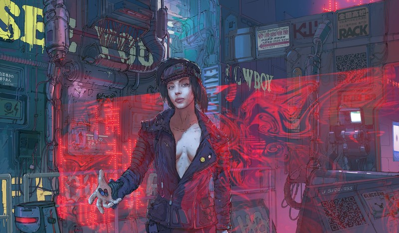 cyberpunk, neon, pills, Klaus Wittmann, artwork