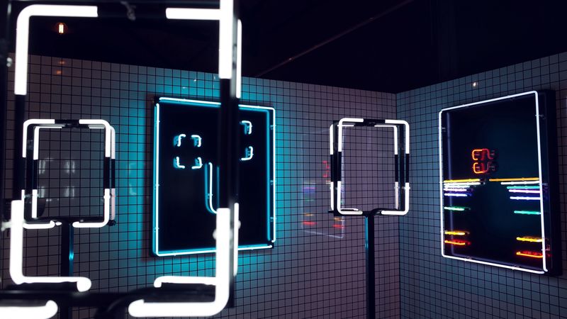 neon, lamps, light, lighting, interior, 4k