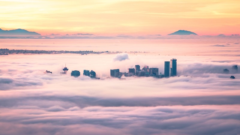 Vancouver, Canada, clouds, city