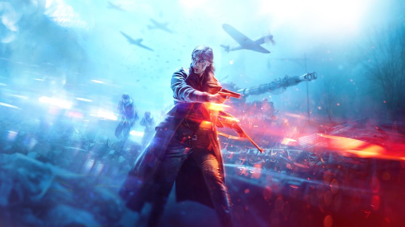 Battlefield, Battlefield V, video games, women, war, gun, girls with guns