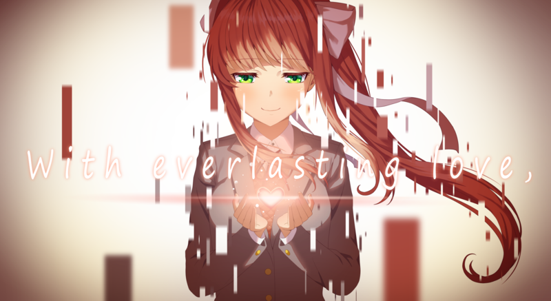 Doki Doki Literature Club, anime girls, Monika (Doki Doki Literature Club)