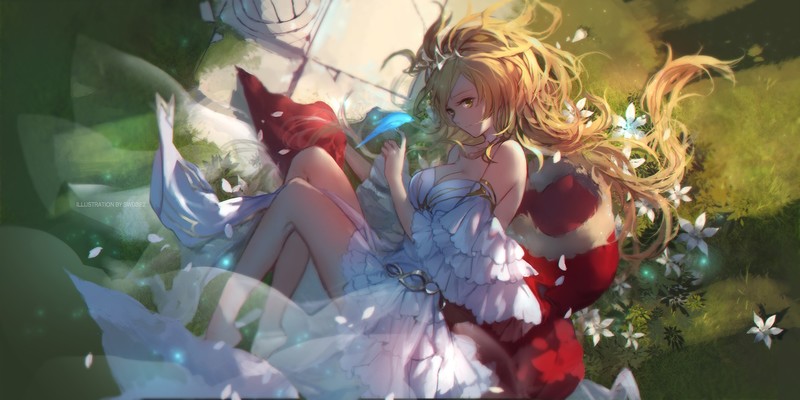 anime girls, swd3e2, blonde, long hair