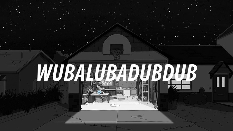 Rick and Morty, wubalubadubdub, monochrome