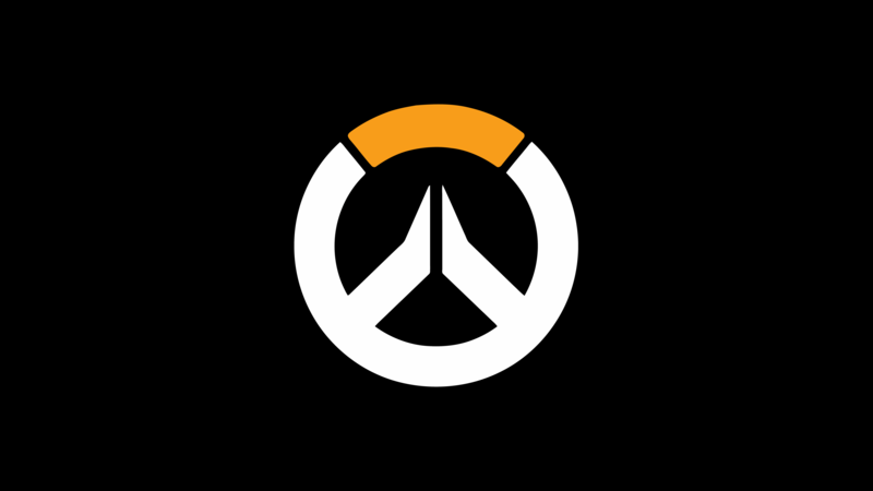 Overwatch, logo, minimalism, PC gaming, simple background
