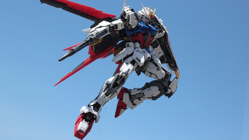 Mobile Suit Gundam, Gundam, Gundam Aile Strike, Master Grade, mech, Josh Darrah, Gunpla, Mobile Suit Gundam SEED, macro, photography, robot, science fiction
