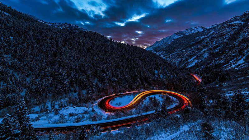 photography, snow, lights