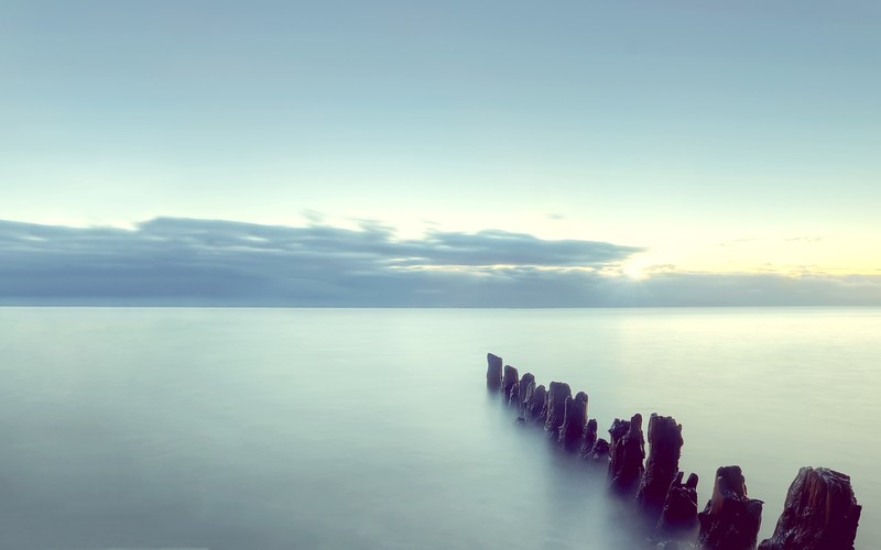 sea, sky, horizon, blue