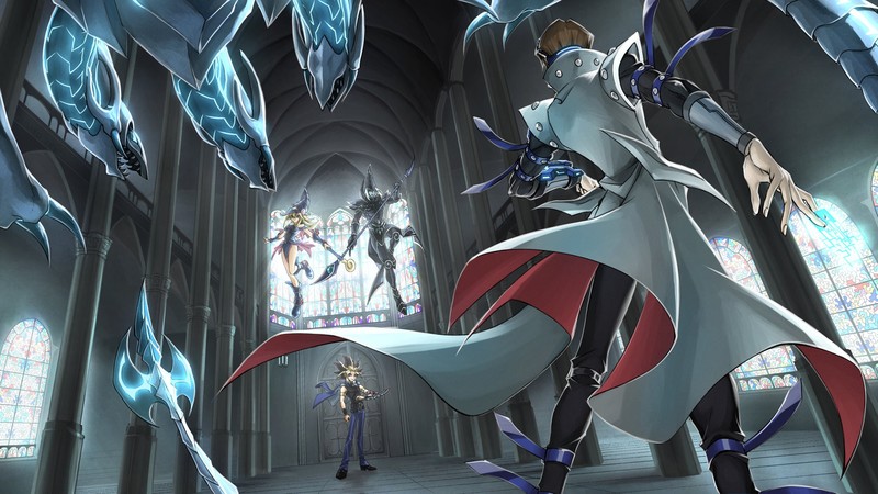 digital art, artwork, anime, anime boys, anime girls, Dark Magician Girl, yugioh, Yu-Gi-Oh, Yugi Moto, Seto Kaiba