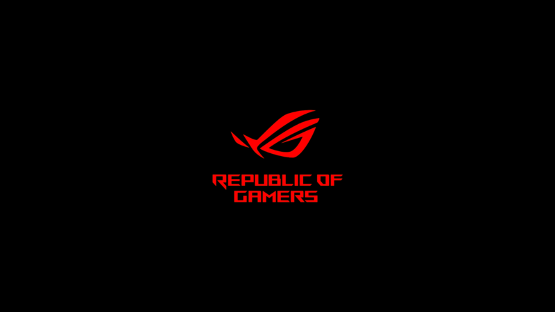 ASUS, Republic of Gamers, minimalism, simple background, red
